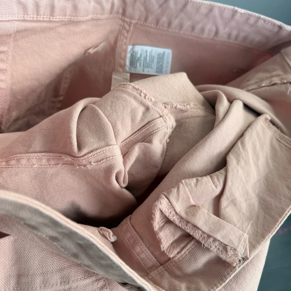 Madewell Emmett Wide Leg Crop Pants Pink Oyster Plus Size 34 High Rise Preppy - Picture 14 of 16